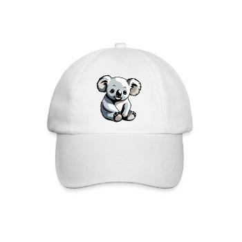 Koala - Cute Animal Design - Baseballkappe - Weiß/Weiß - Vorne