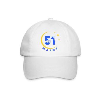 51 - Baseballkappe - Weiß/Weiß - Vorne