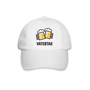 Vatertag (Bier Prosit / Bayrische Bierkrüge / 2C) - Baseballkappe - Weiß/Weiß - Vorne