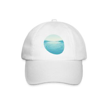 Wasseroberfläche - Ruhe und Klarheit - Baseballkappe - Weiß/Weiß - Vorne
