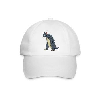 Katze als Echse - Baseballkappe - Weiß/Weiß - Vorne