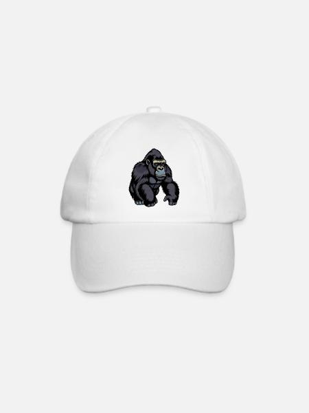 Gorilla - Baseballkappe - Weiß/Weiß