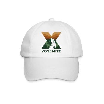 Yosemite El Capitan Minimalistisches Logo - Baseballkappe - Weiß/Weiß - Vorne