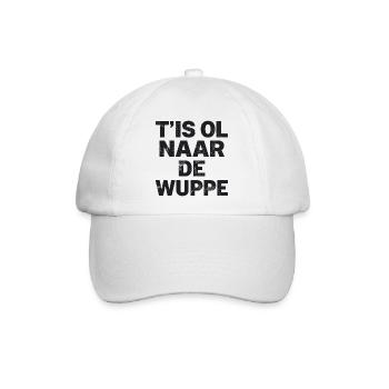 Westflämischer Dialekt Hemd. T'is ol zur Wuppe - Baseballkappe - Weiß/Weiß - Vorne
