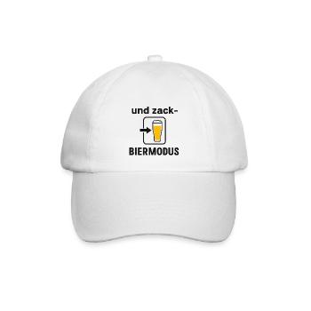 Biermodus Smartphone Design - Baseballkappe - Weiß/Weiß - Vorne
