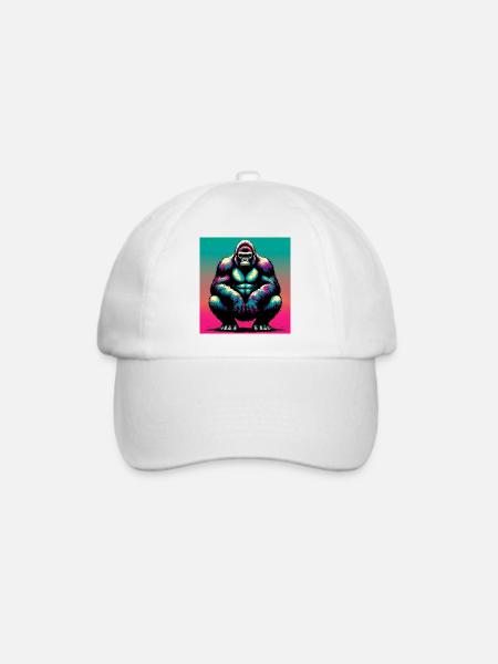 Gorilla - Baseballkappe - Weiß/Weiß