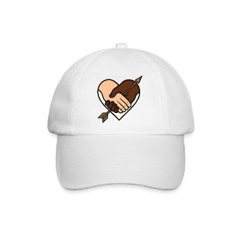 Liebe ohne Grenzen - Baseballkappe - Weiß/Weiß - Vorne