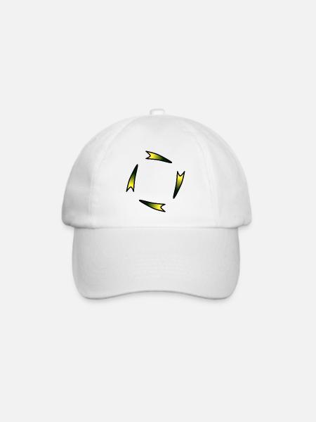 Leuchtende Eckbänder Abstrakt - Baseballkappe - Weiß/Weiß