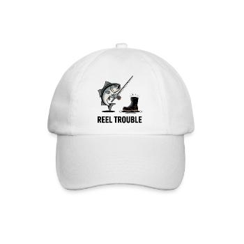 Reel Trouble – Fishy Fail Vibes - Baseballkappe - Weiß/Weiß - Vorne