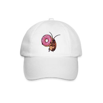 Süßer Kakerlake Donut Cartoon Liebhaber - Baseballkappe - Weiß/Weiß - Vorne