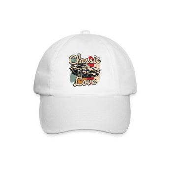 Classic Love Car - Baseballkappe - Weiß/Weiß - Vorne