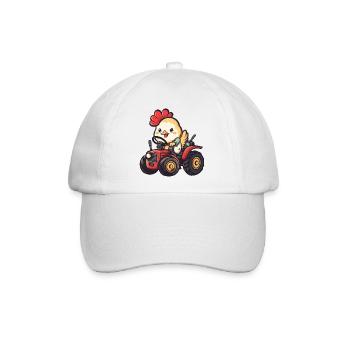 Huhn Traktor Farmer - Baseballkappe - Weiß/Weiß - Vorne