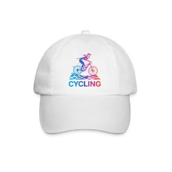 Steigungsradfahrer auf rauem Trail - Baseballkappe - Weiß/Weiß - Vorne