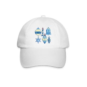 Frostige Ornamente - Baseballkappe - Weiß/Weiß - Vorne