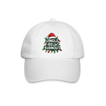 Jingle Bells, Burnout, Weihnachten, subtiler Humbu - Baseballkappe - Weiß/Weiß - Vorne