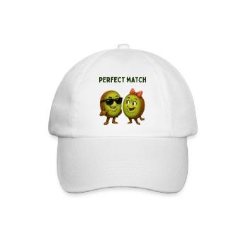 Kiwi Liebespaar Perfect Match - Baseballkappe - Weiß/Weiß - Vorne