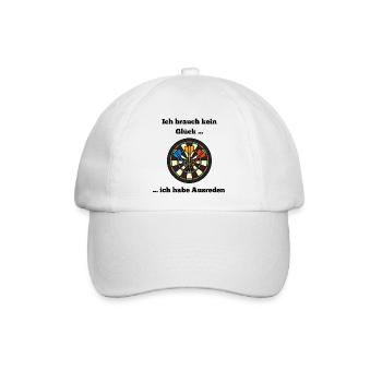Buntes Dartboard Motiv - Baseballkappe - Weiß/Weiß - Vorne