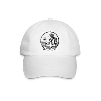 schöne und melancholische griechische Göttin Aphrodite - Baseballkappe - Weiß/Weiß - Vorne
