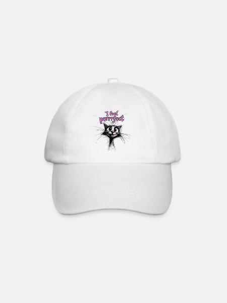 Niedliche Kitten - I feel purrrfect - Baseballkappe - Weiß/Weiß