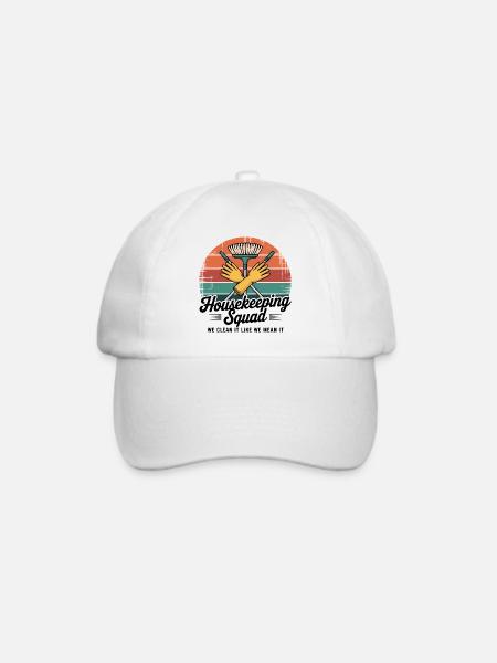 Lustiges Putzen Design - Baseballkappe - Weiß/Weiß