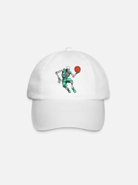 Skelette Basketball - Baseballkappe - Weiß/Weiß
