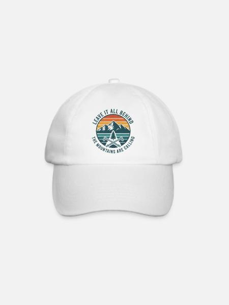 Berge rufen Patch - Baseballkappe - Weiß/Weiß