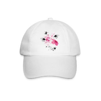  Blüten Fantasie - Baseballkappe - Weiß/Weiß - Vorne