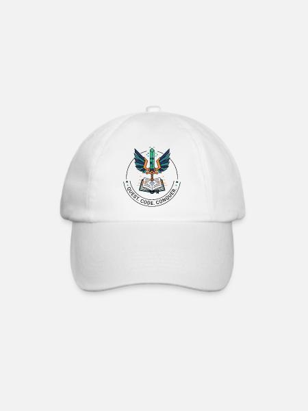Quest. Code. Conquer Emblem - Baseballkappe - Weiß/Weiß