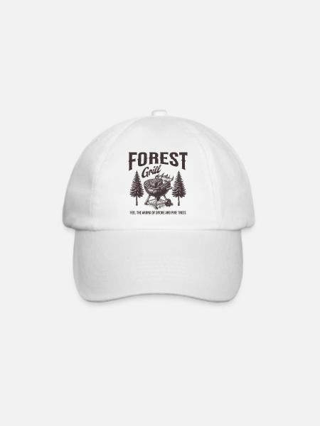 Forest Grill Holzaromen - Baseballkappe - Weiß/Weiß