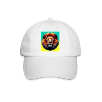 Löwe - Baseballkappe - Weiß/Weiß - Vorne