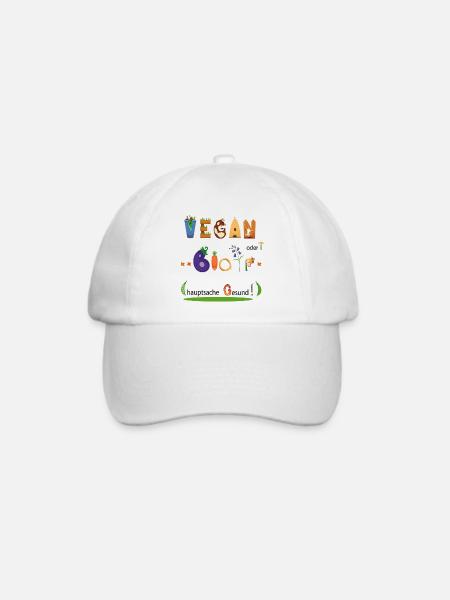 Vegan oder Bio - Baseballkappe - Weiß/Weiß
