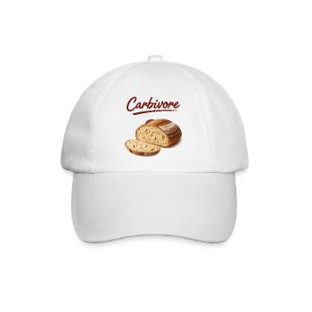 sourdough Bread Baking Carbivore Baker Local - Baseballkappe - Weiß/Weiß - Vorne