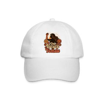 Die Zukunft ist Weiblich - Baseballkappe - Weiß/Weiß - Vorne