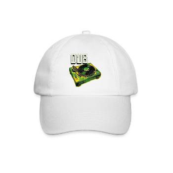 Dub Reggae Plattenspieler - Baseballkappe - Weiß/Weiß - Vorne