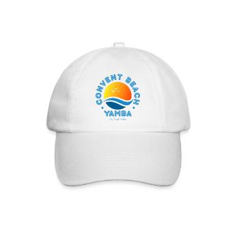 Convent Beach Yamba Sonnenuntergang - Baseballkappe - Weiß/Weiß - Vorne