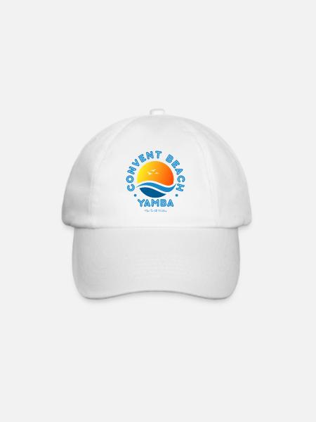 Convent Beach Yamba Sonnenuntergang - Baseballkappe - Weiß/Weiß