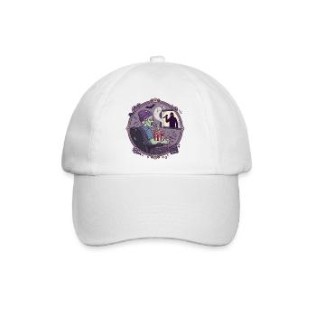 Horror Kino Zombie Zuschauer Design - Baseballkappe - Weiß/Weiß - Vorne
