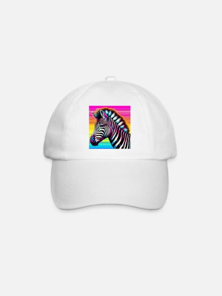Zebra - Baseballkappe - Weiß/Weiß