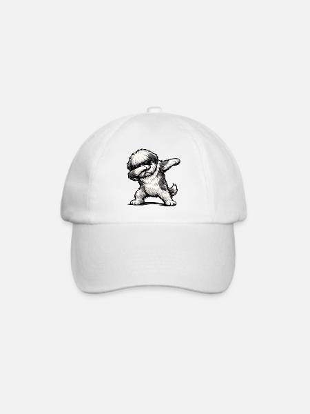 Dabbing Bobtail - Baseballkappe - Weiß/Weiß