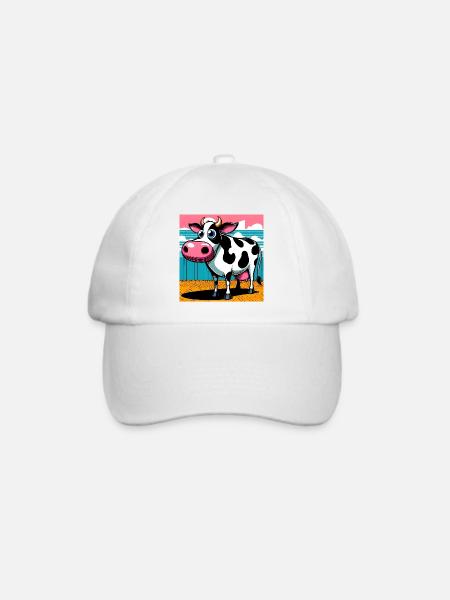 Kuh - Baseballkappe - Weiß/Weiß