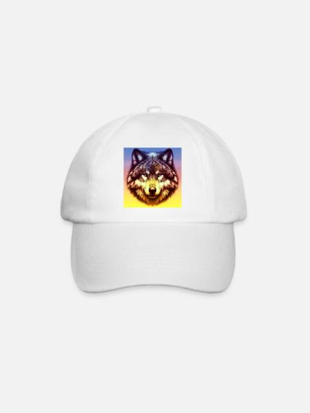 Wolf - Baseballkappe - Weiß/Weiß