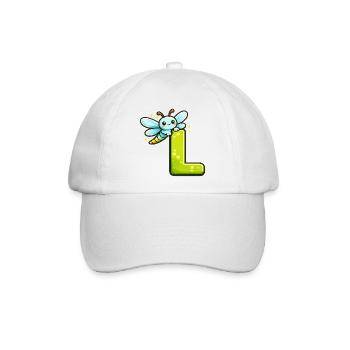 L wie Libelle  - Baseballkappe - Weiß/Weiß - Vorne