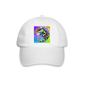 Gecko - Baseballkappe - Weiß/Weiß - Vorne