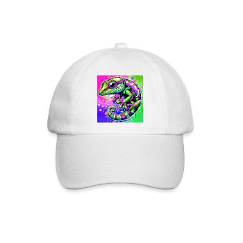 Gecko - Baseballkappe - Weiß/Weiß - Vorne