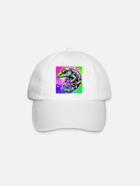 Gecko - Baseballkappe - Weiß/Weiß