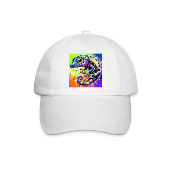 Gecko - Baseballkappe - Weiß/Weiß - Vorne