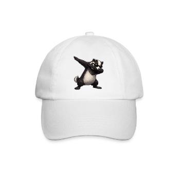 Dabbing Dachs - Baseballkappe - Weiß/Weiß - Vorne