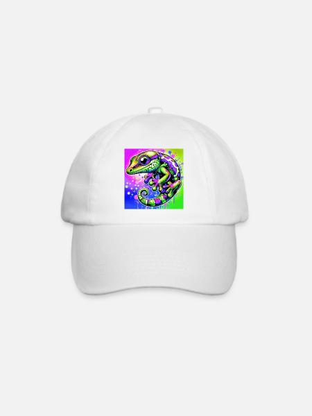 Gecko - Baseballkappe - Weiß/Weiß