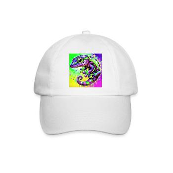 Gecko - Baseballkappe - Weiß/Weiß - Vorne
