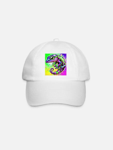 Gecko - Baseballkappe - Weiß/Weiß